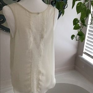 Sheer, lace detailed blouse. - interior tag removed.  Brand unknown.